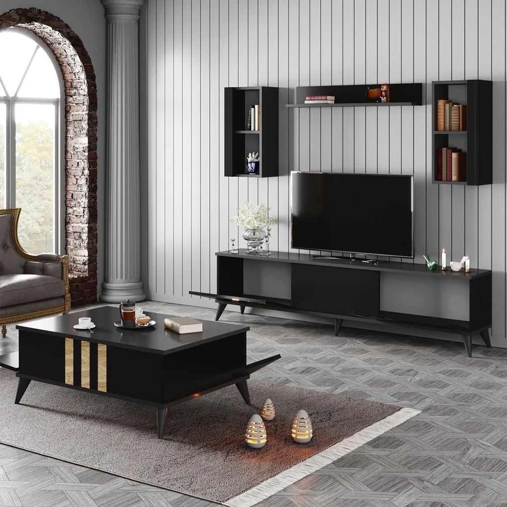 Nappali fal Golden (antracit + fekete). 1072971
