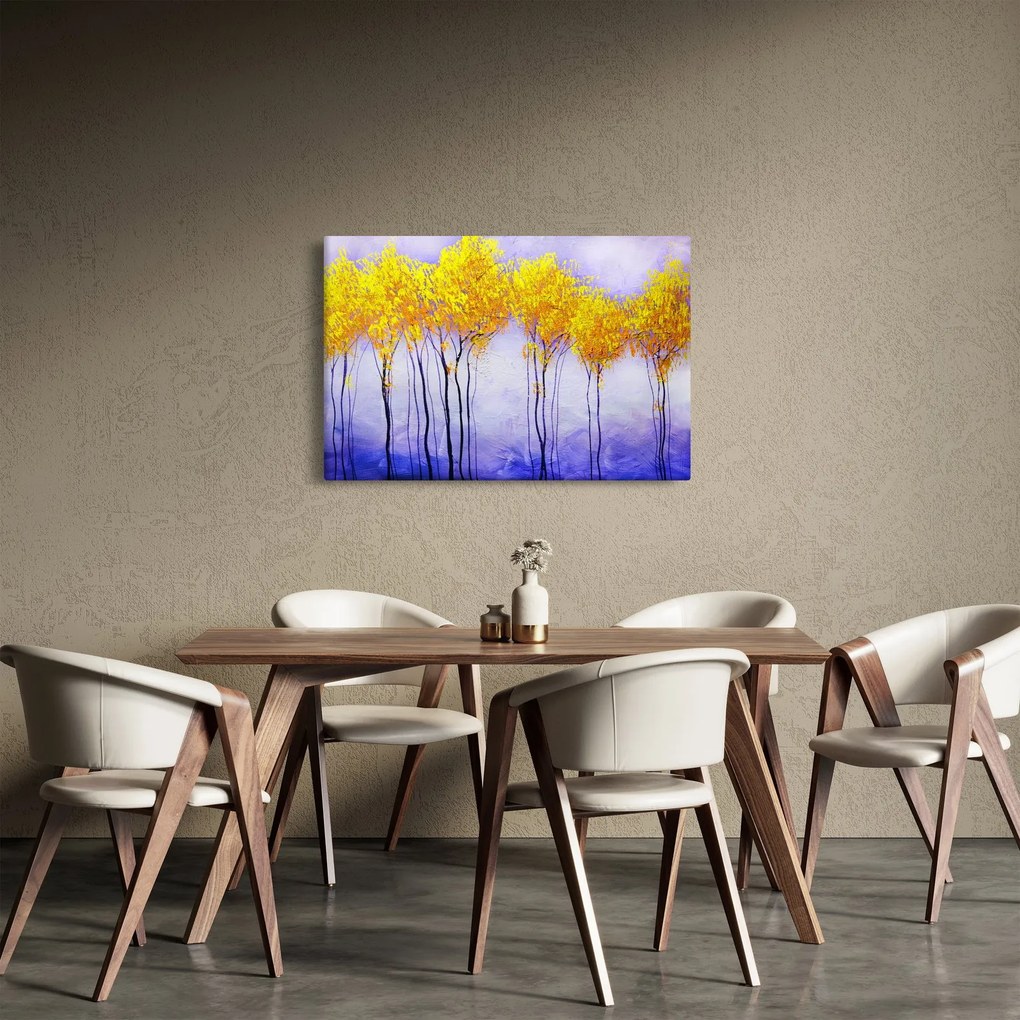 Sárga fák képe (90x60 cm)