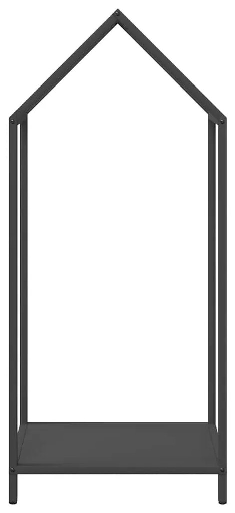 fekete hidegen hengerelt acél tűzifatároló 40x25x90 cm