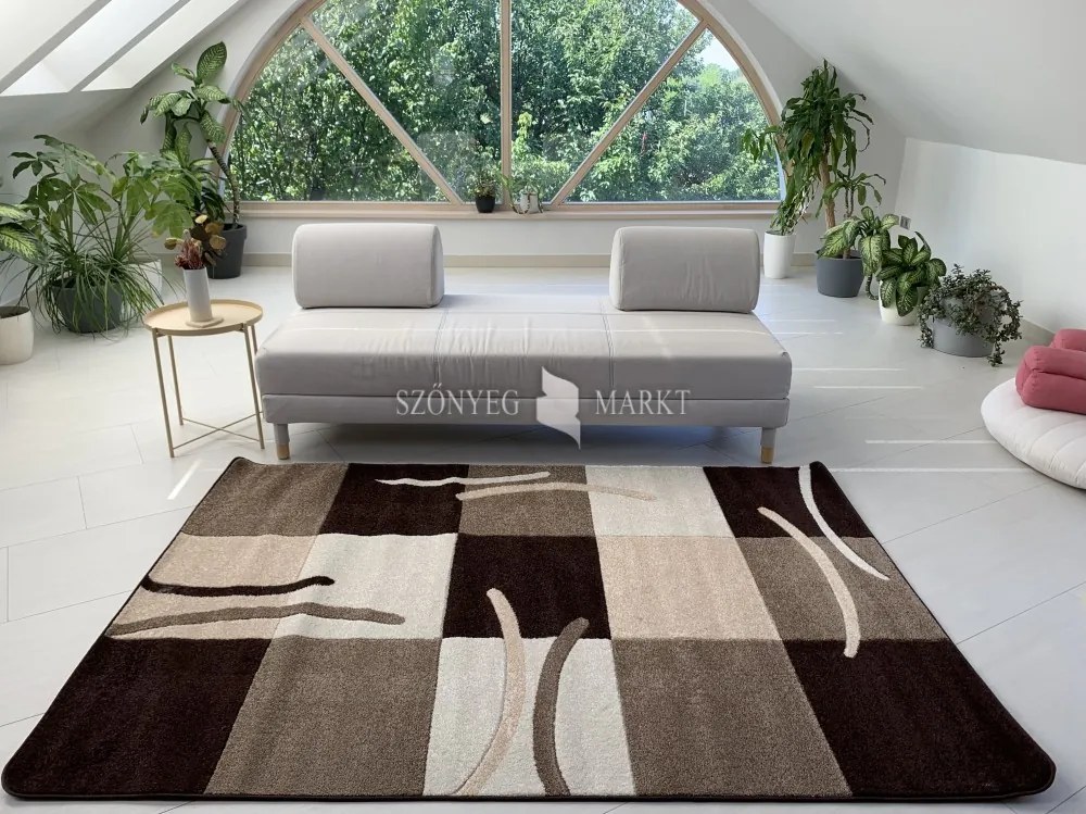 Comfort 4771 barna modern szőnyeg 60 cm-es szett