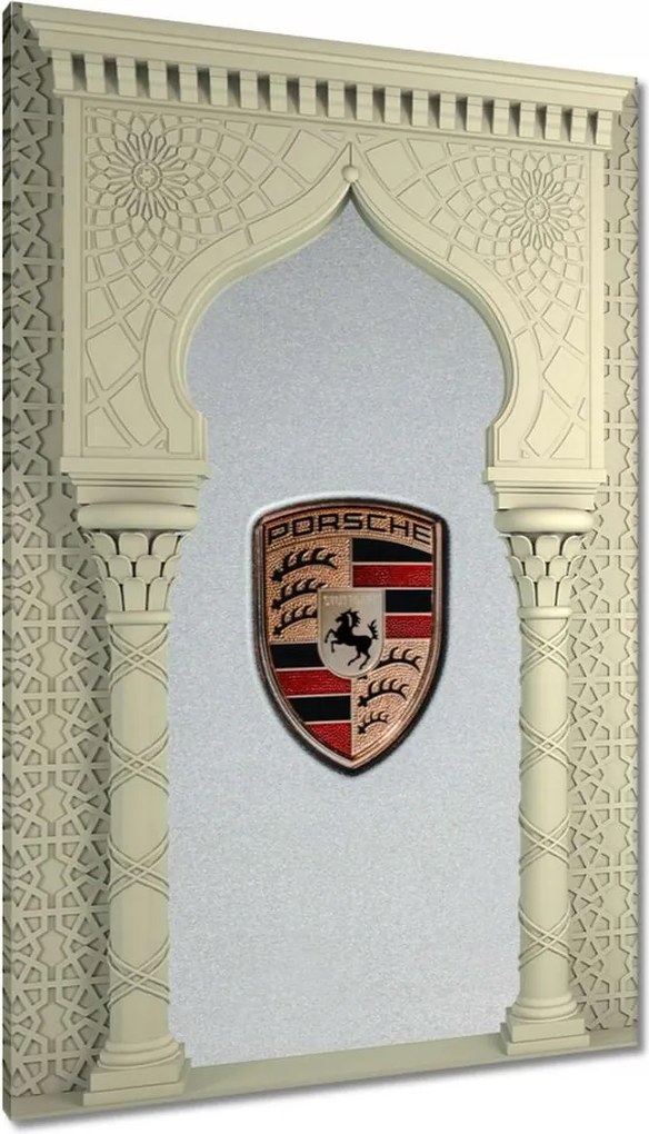 Vászonkép 60x90 Porsche logó bélyeg