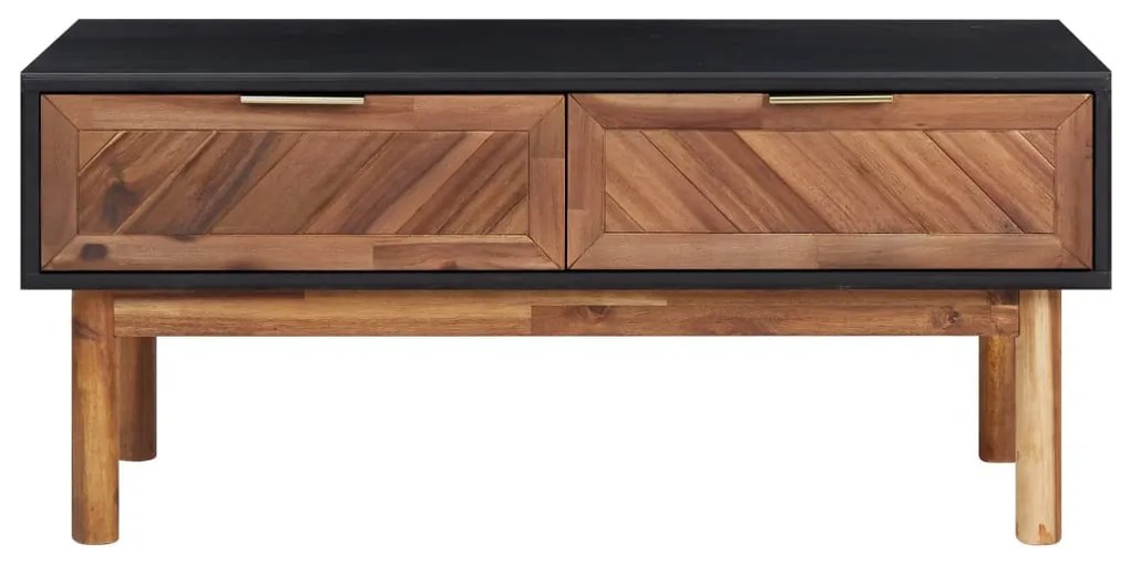 Tömör akácfa és MDF dohányzóasztal 90 x 50 x 40 cm