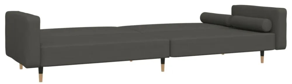 kétszemélyes sötétzöld bársony kanapéágy két párnával