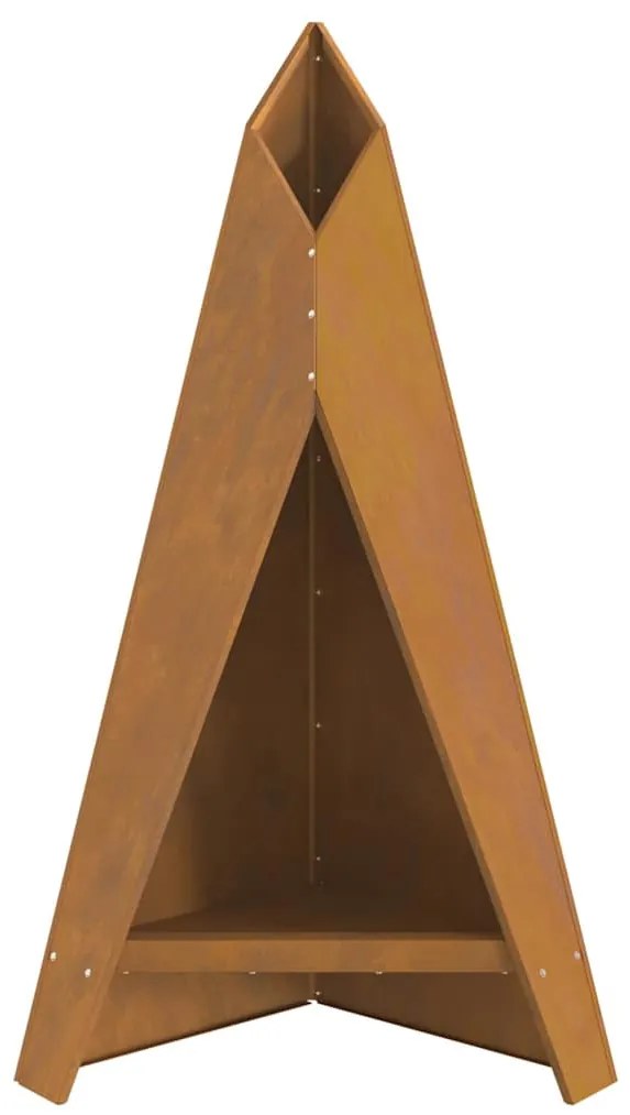 Tűzrakó Barna 58 x 40 x 100 cm időjárásálló acél
