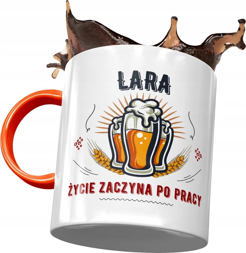 Narancssárga Bögre Lara Feleség Barátnő Ajándék Nyomtatott Fotóval