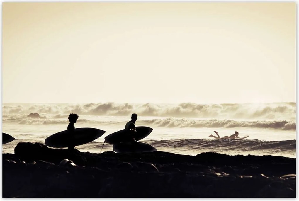 Poszterek 120x80 Szörfözés naplemente