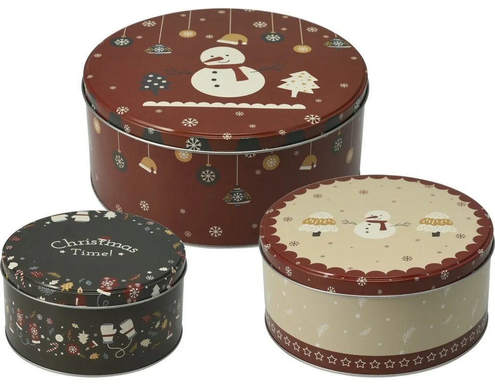 Karácsonyi doboz cukorkákhoz és mézeskalácsokhoz,Karácsony, 3 darabos szett
