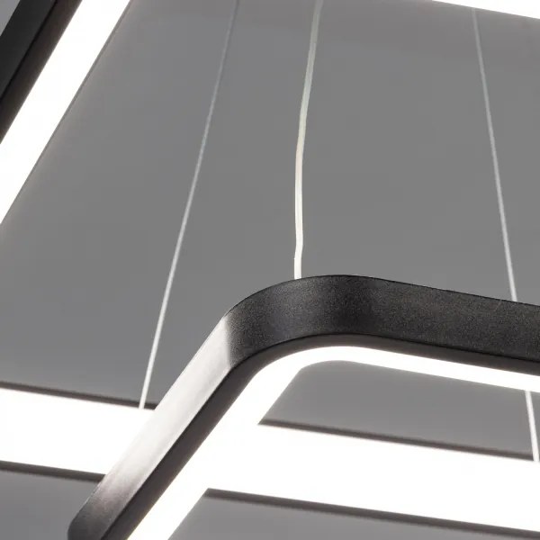 Brilagi - Fényerőszabályozható kábeles függeszték FALCON SLIM LED/78W/230V 50x50 cm fekete + távirányító