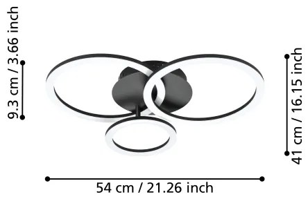 Eglo 31771 - LED Dimmelhető mennyezeti lámpa PARRAPOS-Z LED/33W/230V