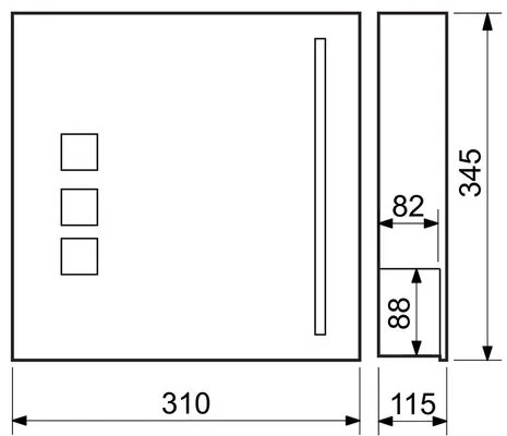 BK.501.GW.N Rozsdamentes acél postaláda fokozott vízbehatolás elleni védelemmel, szürke
