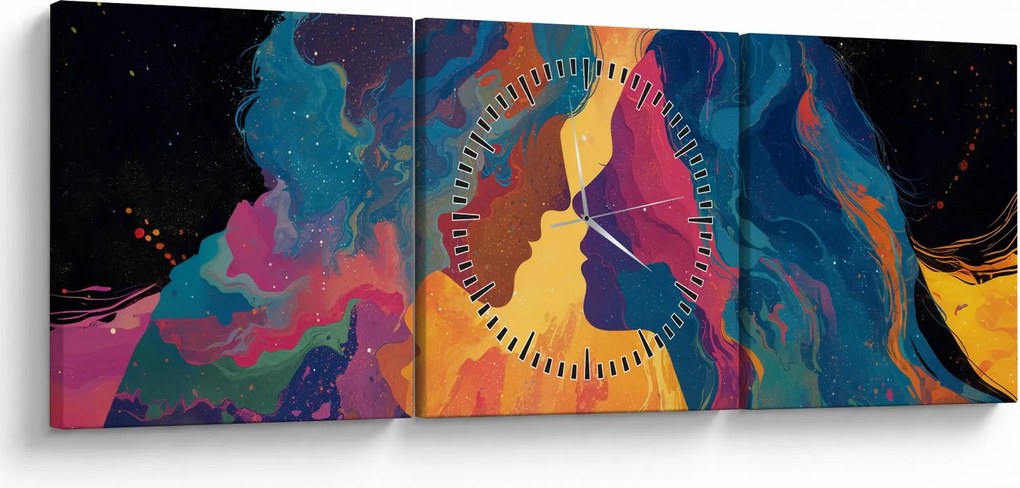 Kép - Kozmikus szerelem (órával) (90x30 cm)