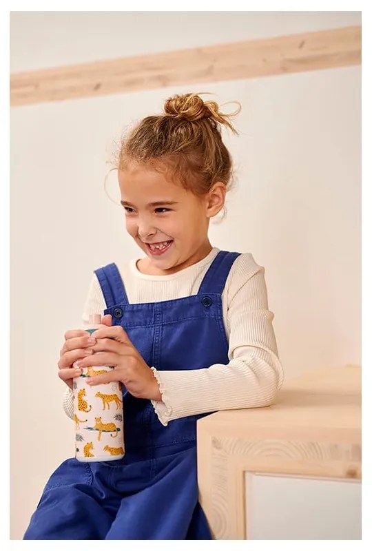 Világoszöld műanyag gyerek ivópalack 400 ml Little Farm by Little Dutch – Mepal