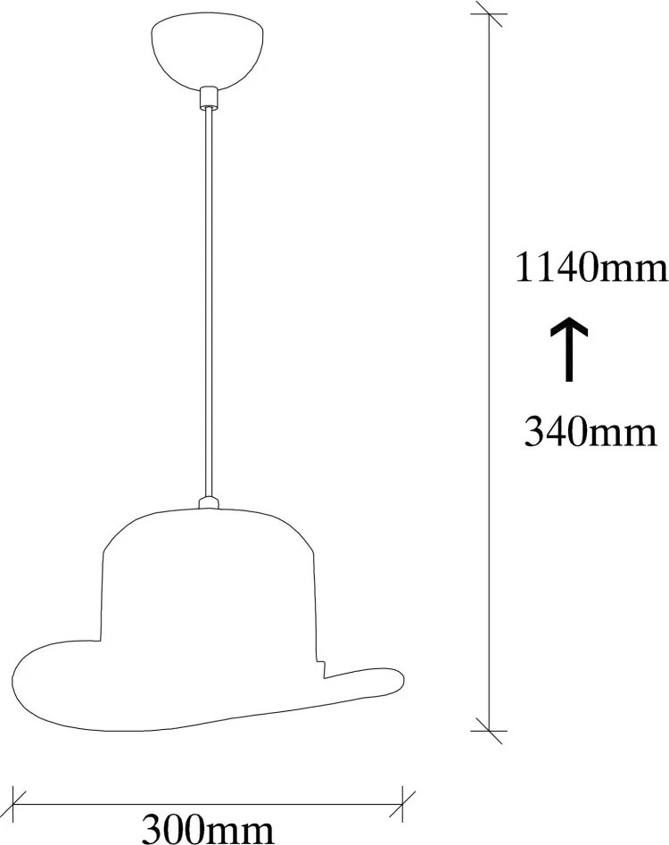 Sivani MR-992 fekete fém függőlámpa, Ø30 cm