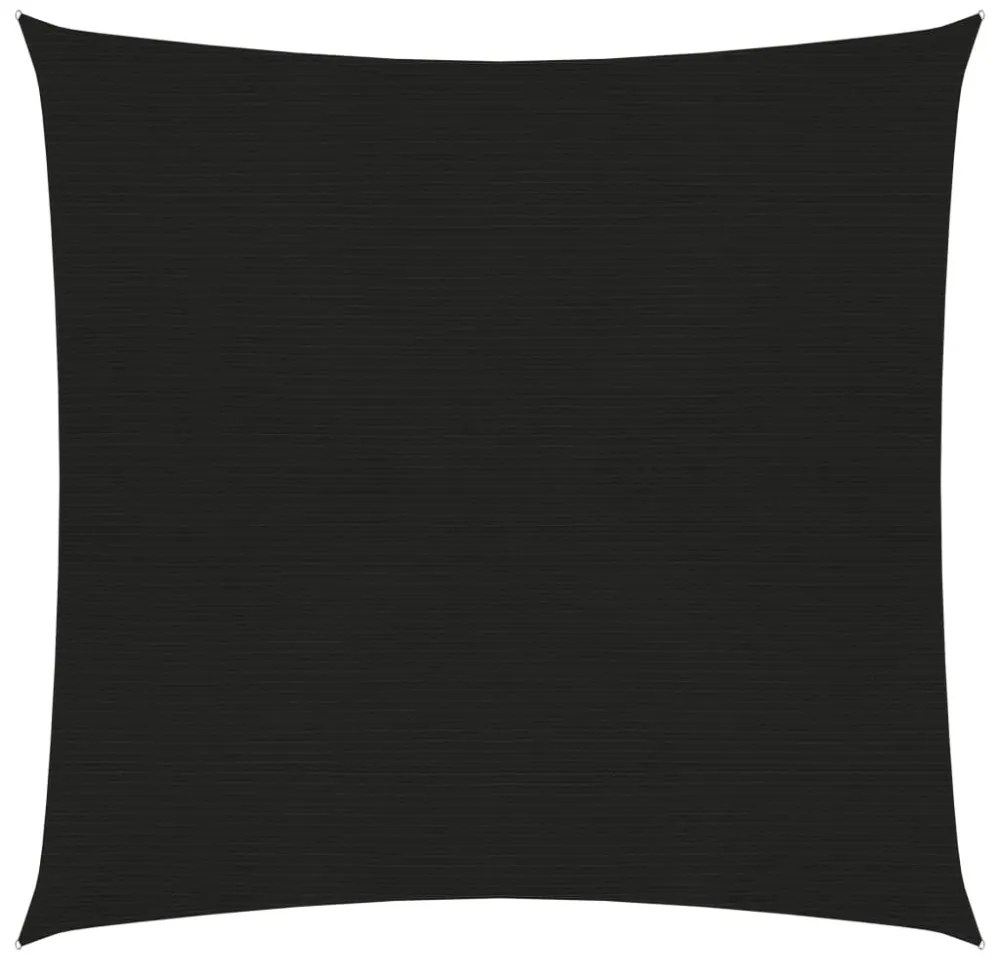 fekete HDPE napvitorla 160 g/m² 4,5 x 4,5 m