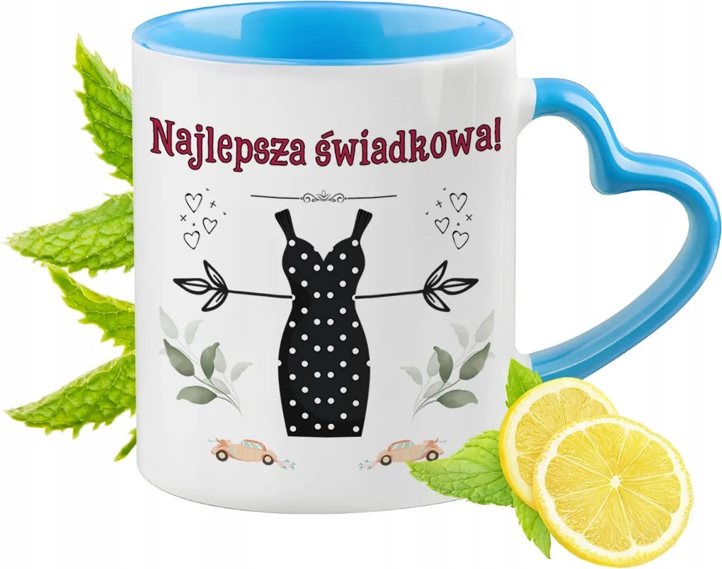 Tanúnak Kék Bögre Szív Alakú Füllel Ajándék