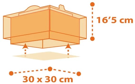 Dalber 73456 - Gyermek mennyezeti lámpa DINOS 2xE27/60W/230V