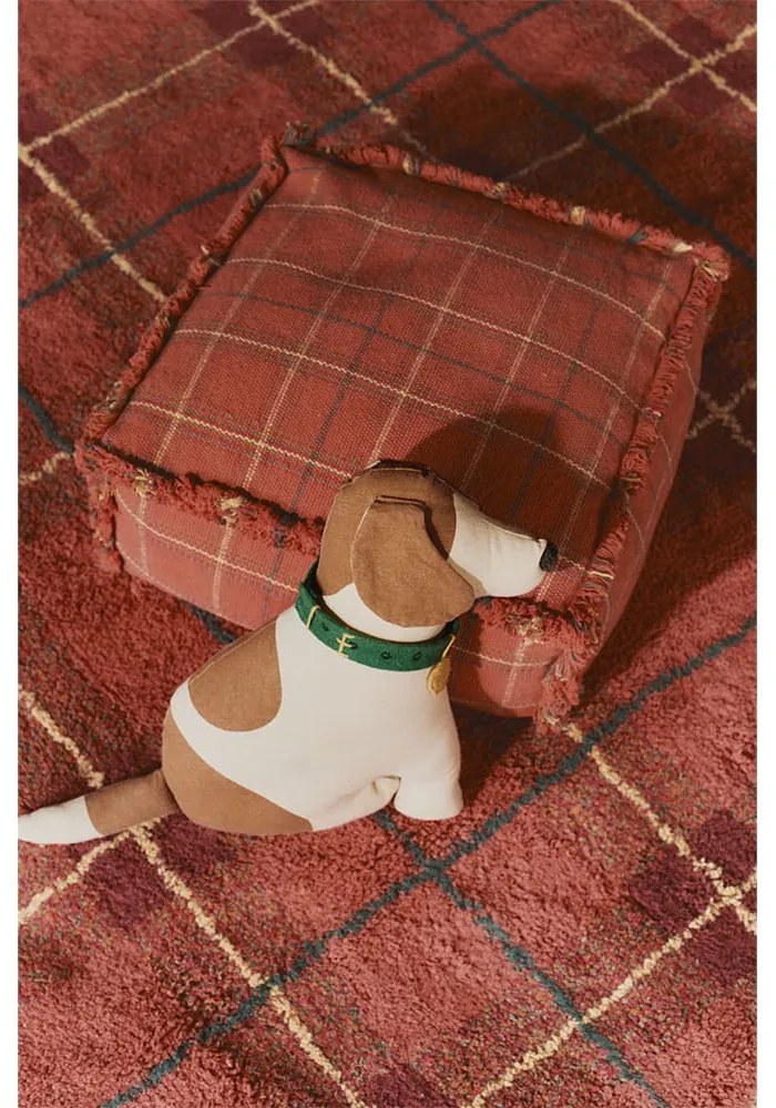 Piros mosható-kézi szövésű pamut szőnyeg 140x190 cm Tartan Vintage Red – Lorena Canals