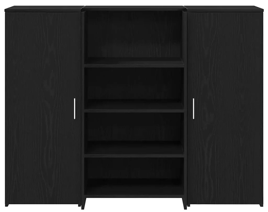 recepciós pult fekete tölgyszínű 135x50x103,5 cm szerelt fa