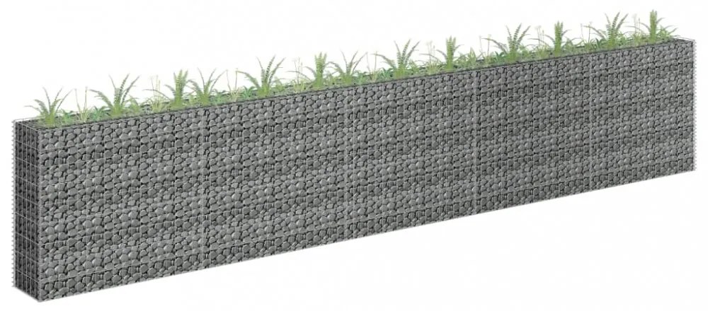 horganyzott acél gabion magaságyás 450 x 30 x 90 cm