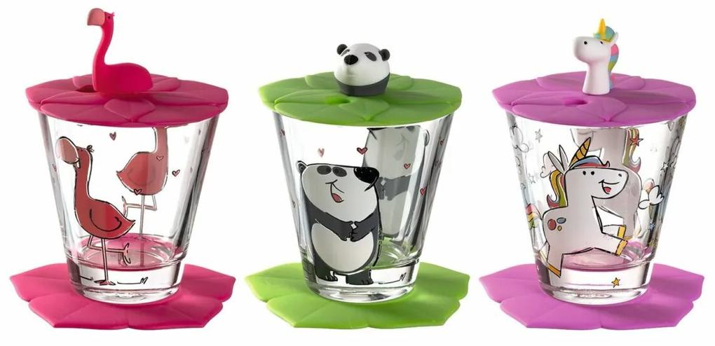 Leonardo Bambini pohár szett 9részes, Flamingó, Panda, Unikornis