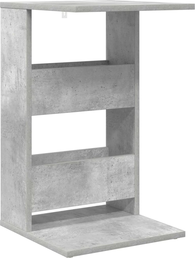 vidaXL Oldal asztal Beton Szürke 40 x 35 x 60,5 cm Faanyag
