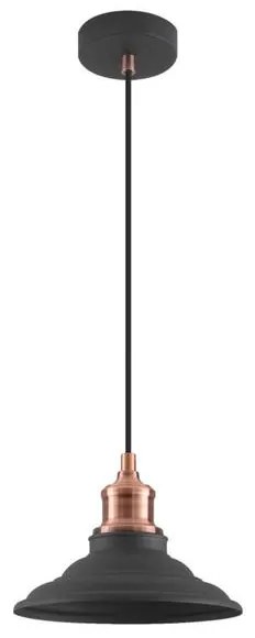 Lámpa Mennyezeti lámpatest LORET M,8731,AC220-240V,50/60Hz,1*E27, max.40W, Átmérő 20,5cm,IP20, single, fekete