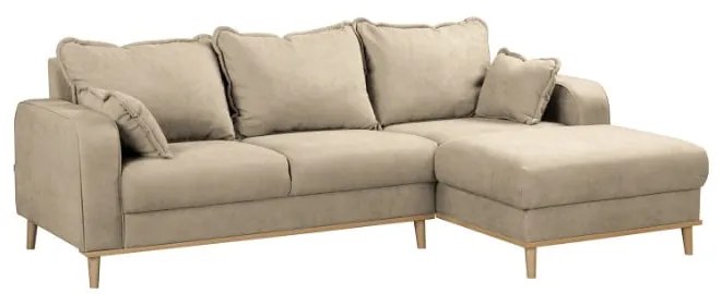 Bézs sarokkanapé (jobb oldali) Beata – Ropez