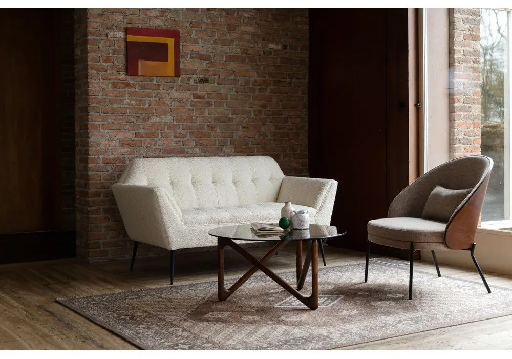 Krémszínű buklé kanapé 150 cm Kate – Dutchbone