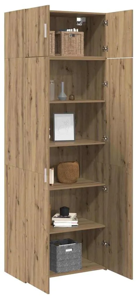 Tárolószekrény kézműves tölgy 80 x 42.5 x 225 cm Faanyag