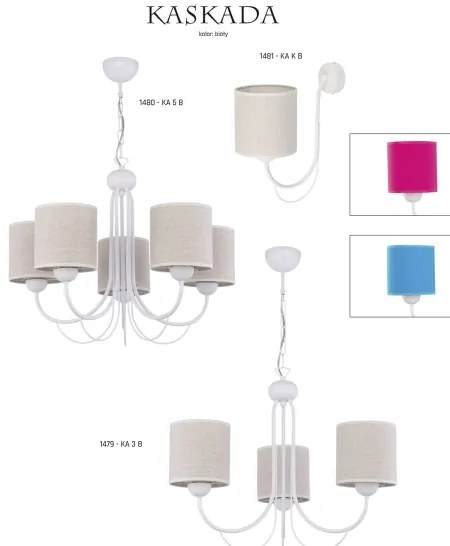 Jupiter 1480 - Csillár láncon KASKADA 5xE27/60W/230V