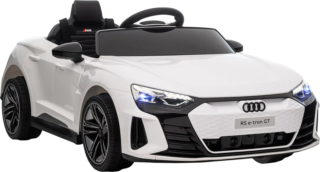 HOMCOM Gyerek Elektromos Autó 12V, 2.4 GHz Távirányítóval, 2 Motorral, 4 Rugós Kerekű Gyermekjármű, Kürt, Fények, Zene, Lágy Indítás, Tanulókerék 3-5