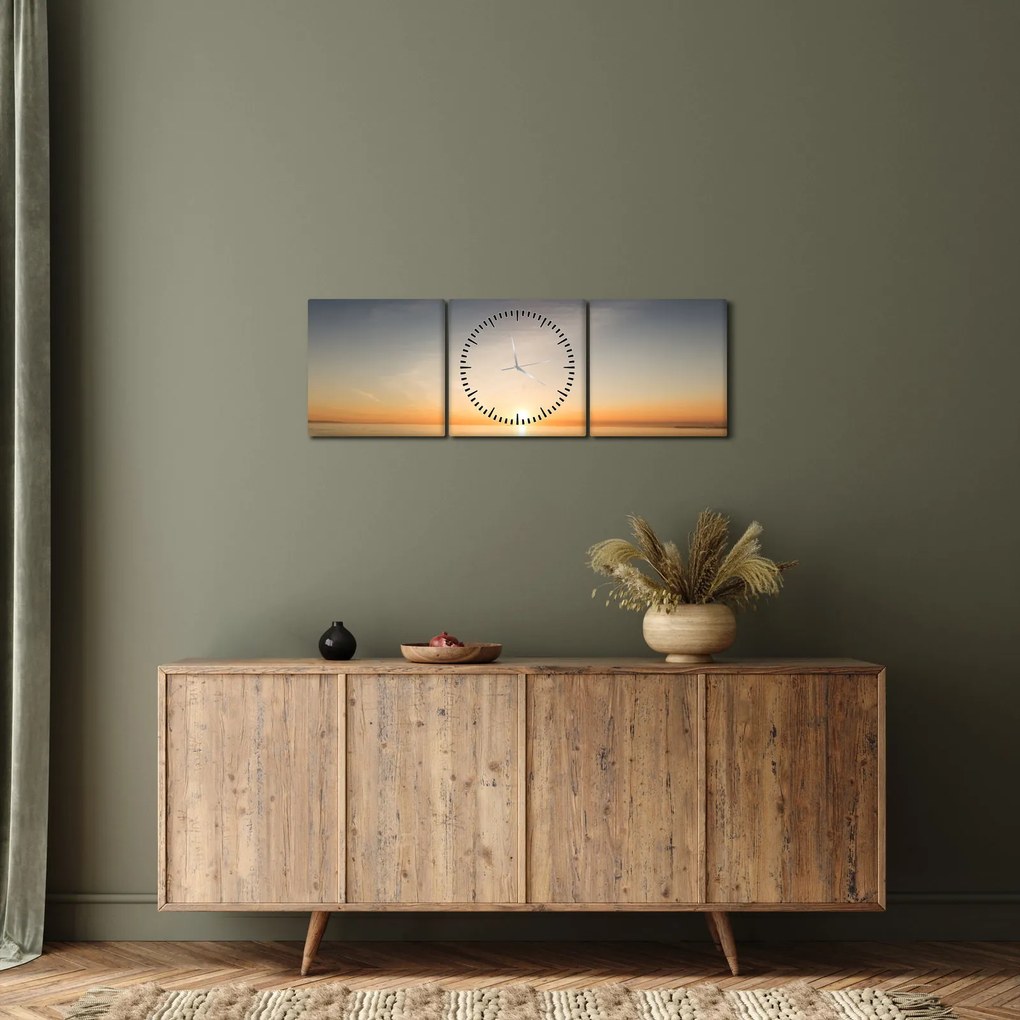 Kép - kajak a tengeren (órával) (90x30 cm)