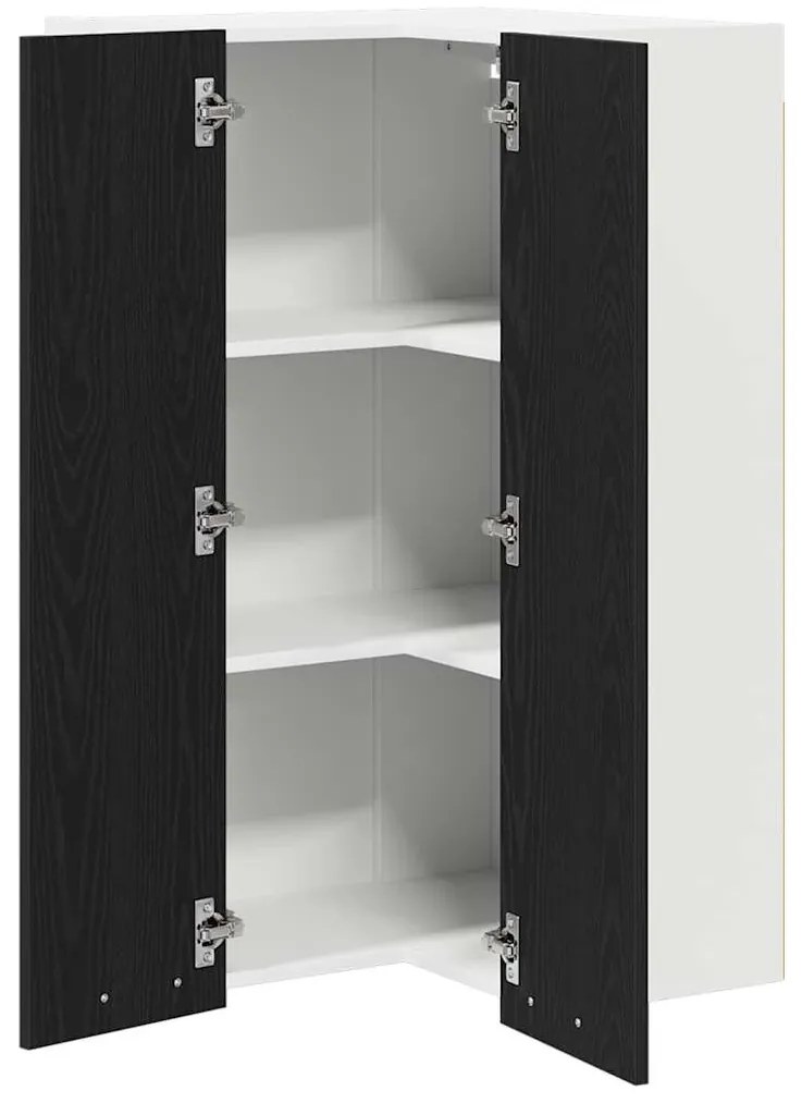 Függő szekrény Riga Fekete tölgy és fehér 57 x 57 x 100 cm