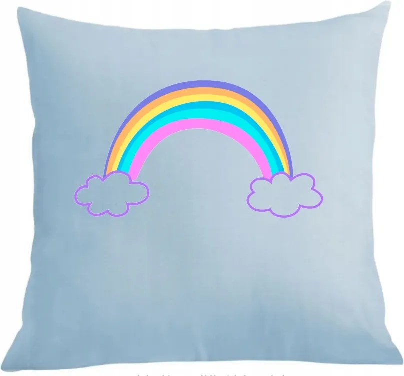 Párna párnahuzat színes szivárvány mintás
