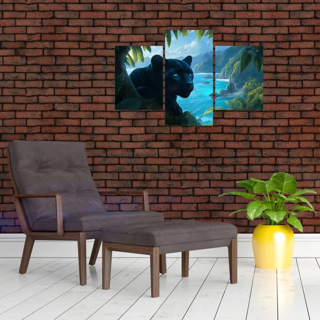 Kép - Fekete párduc a dzsungelben (90x60 cm)