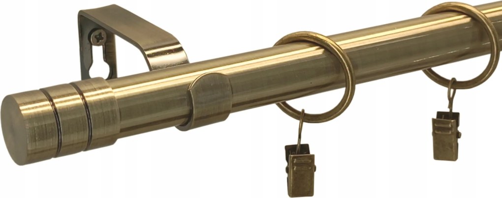 Függönykarnis szimpla 19 mm Fém Loft mix arany Antik Arany 180 cm