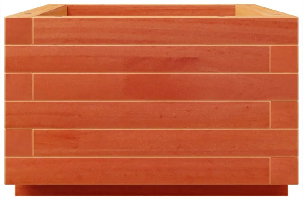 viaszbarna tömör fenyőfa kerti virágláda 70x40x26,5 cm