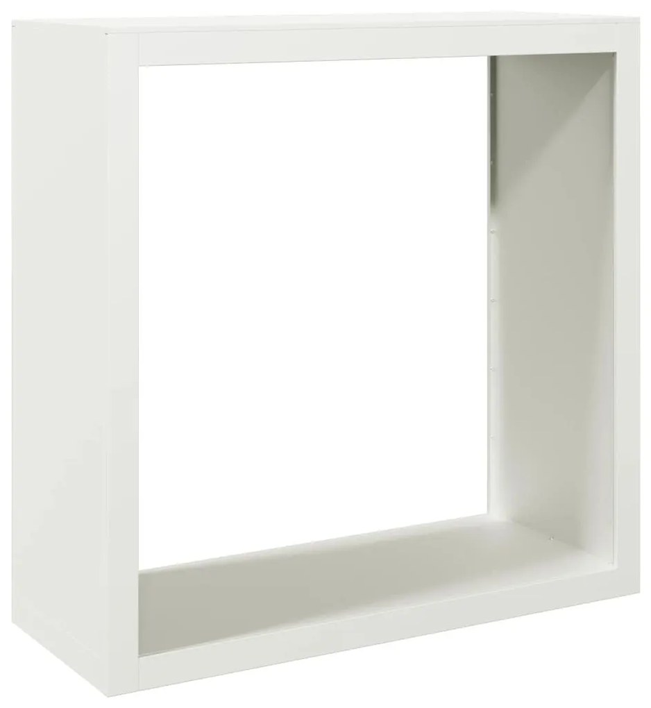 fehér acél tűzifatároló 100 x 40 x 100 cm