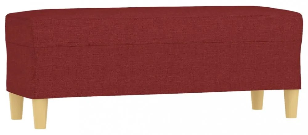 bordó szövet pad 100 x 35 x 41 cm