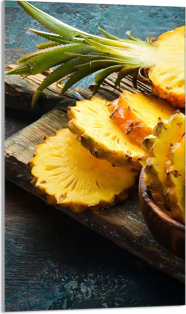 Üveg Vágódeszka 30x52 Ananász a Konyhába