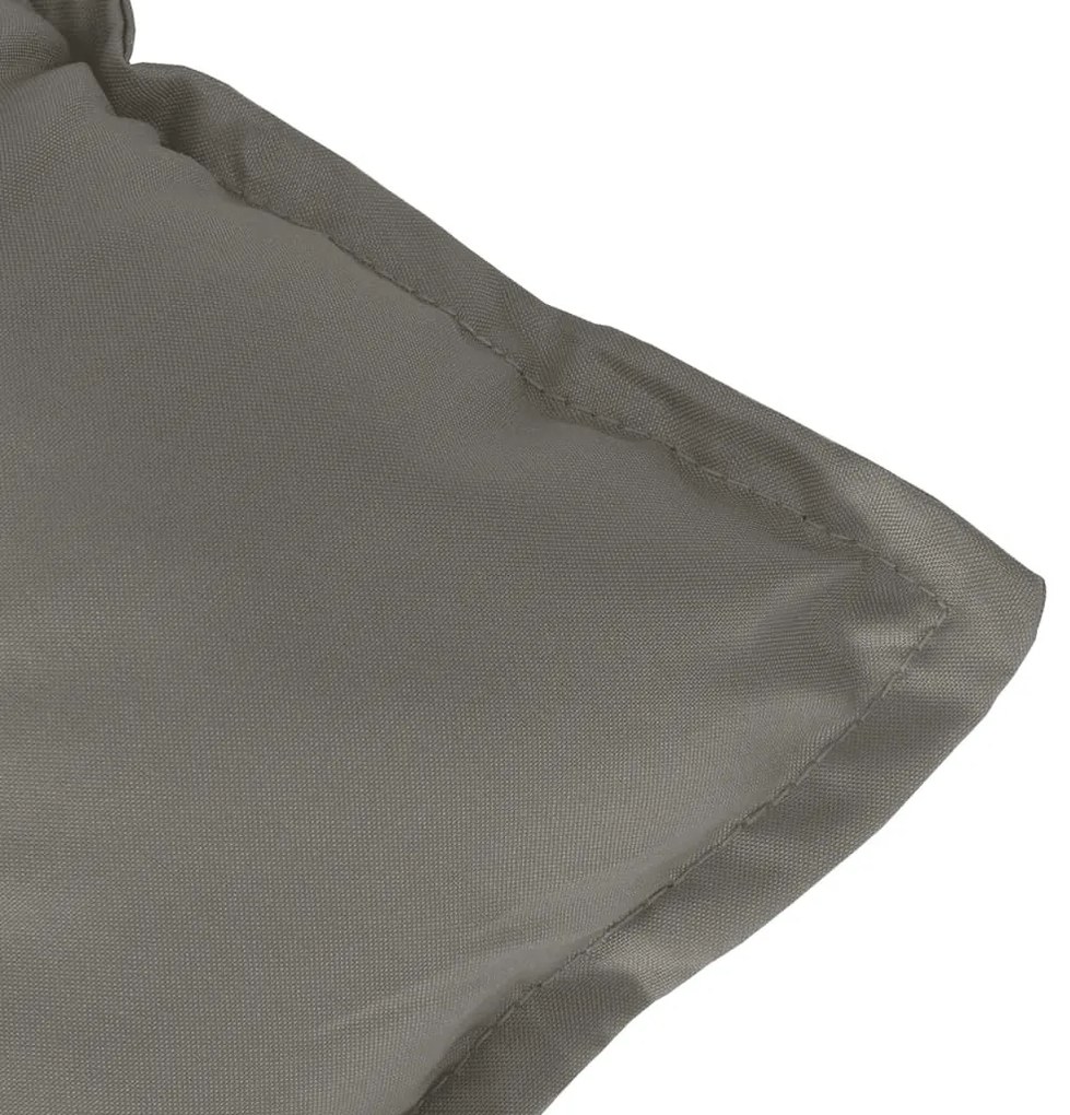 2 db melange sötétszürke szövet kerti padpárna 120x50x7 cm