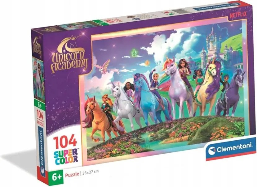 Unikornis Akadémia Mystic 104 db-os puzzle Clementoni