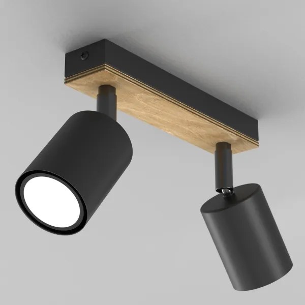 Spotlámpa TULON 3xGU10/8W/230V fekete/tölgy