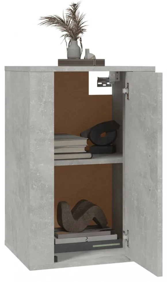 2 db betonszürke fali TV-szekrény 40x34,5x60 cm