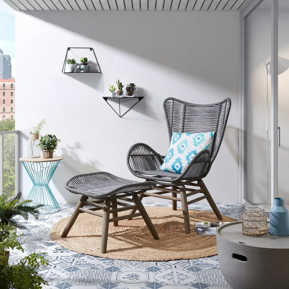 Fekete fém fali polc Upp – Kave Home