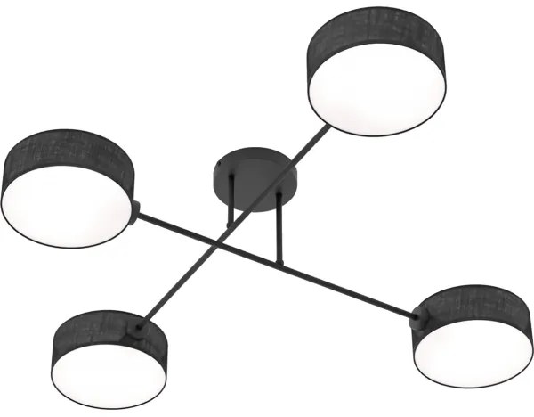 Felületre szerelhető csillár MAGA 4xE14/10W/230V fekete