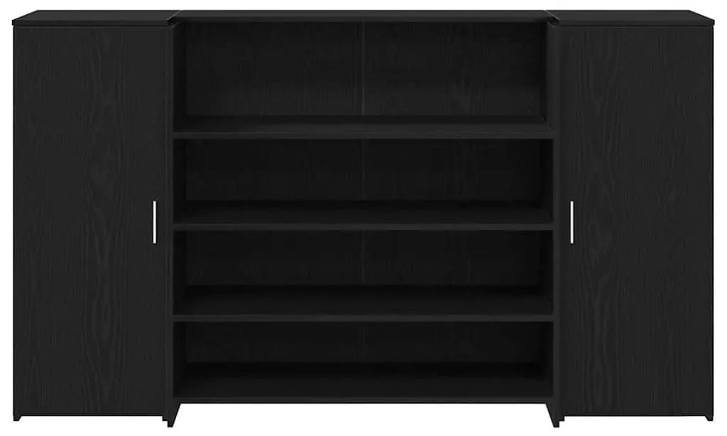 vidaXL recepciós pult fekete tölgyszínű 180x50x103,5 cm szerelt fa