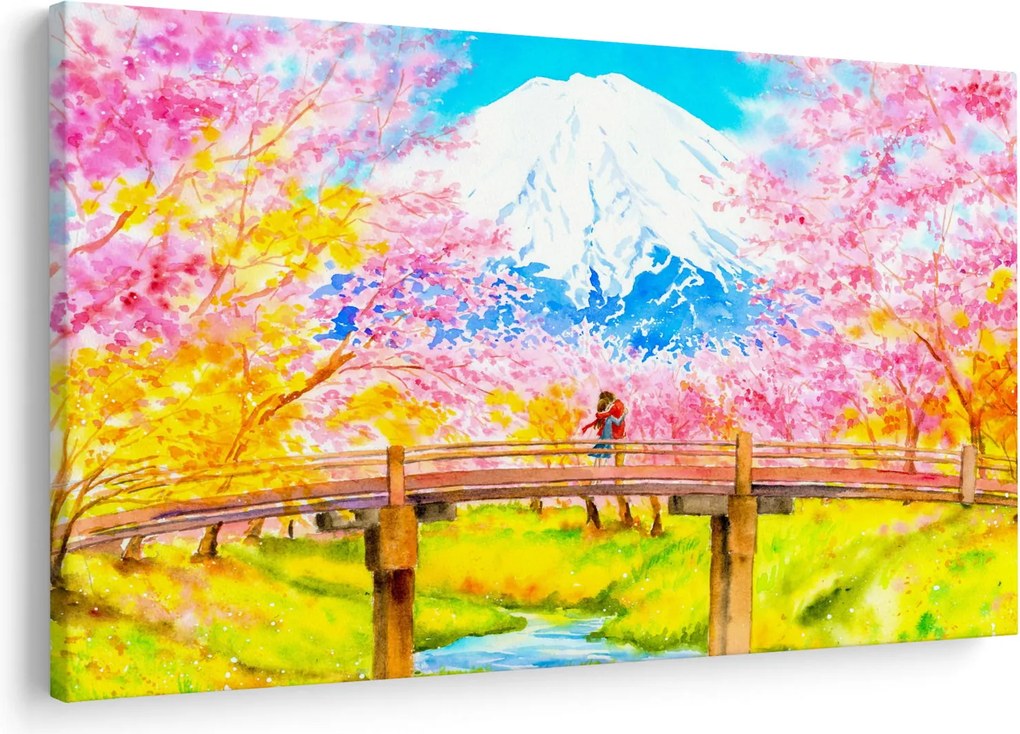 Kép - festett pár, akvarell (90x60 cm)