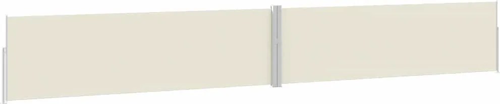 vidaXL krémszínű kihúzható oldalsó terasz-napellenző 170 x 1200 cm