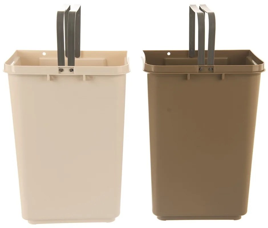 Fehér-bézs műanyag szelektív szemetes 2x20 l Duo Dust – Orion